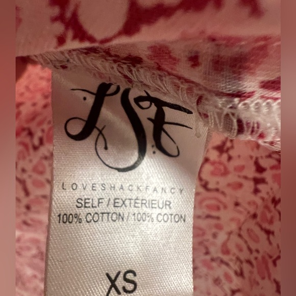 LoveShackFancy Erica Floral Ruffle Top, Women's‎ Size XS - Picture 7 of 8